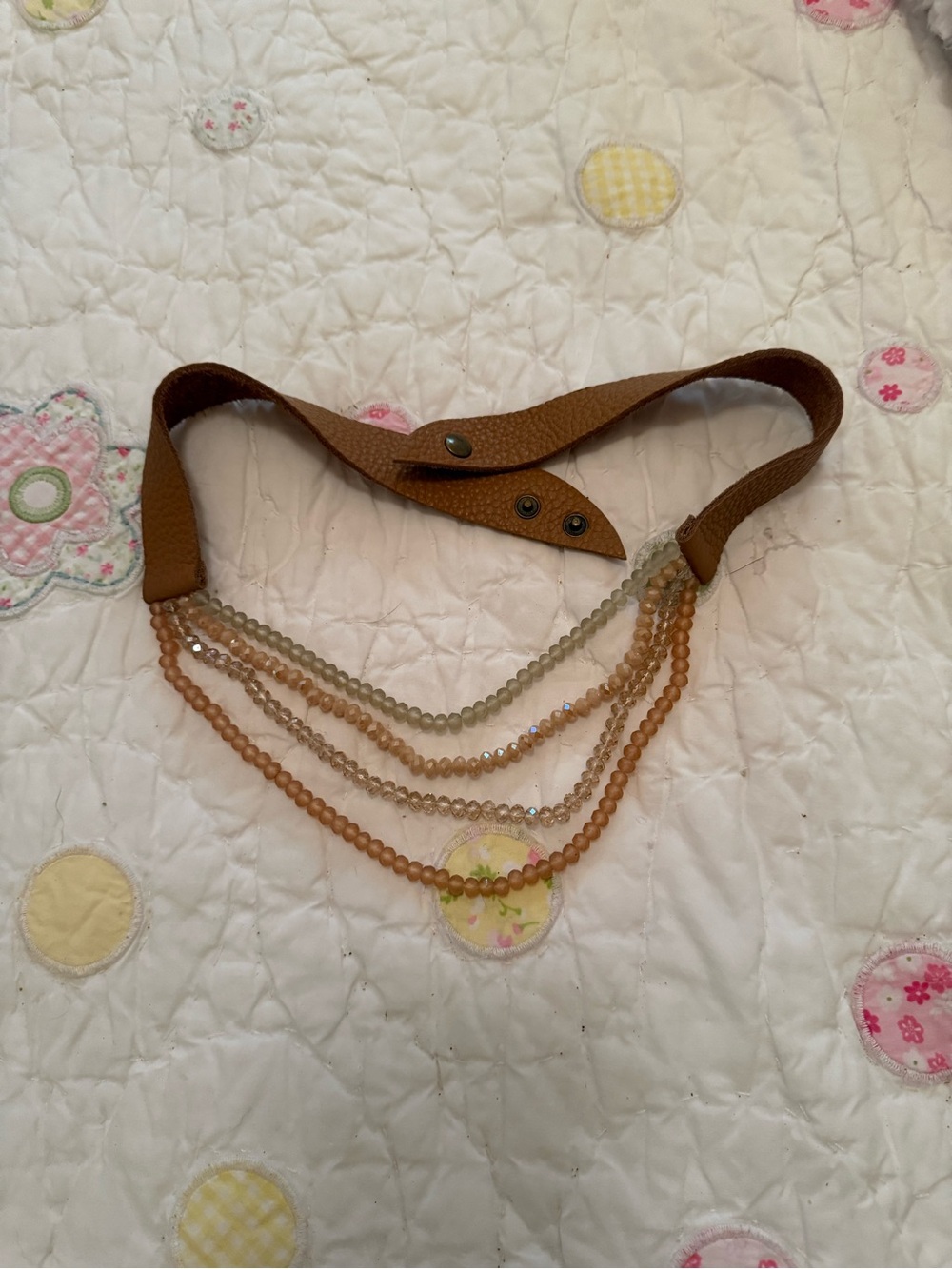 Beaded Layered Brown Necklace